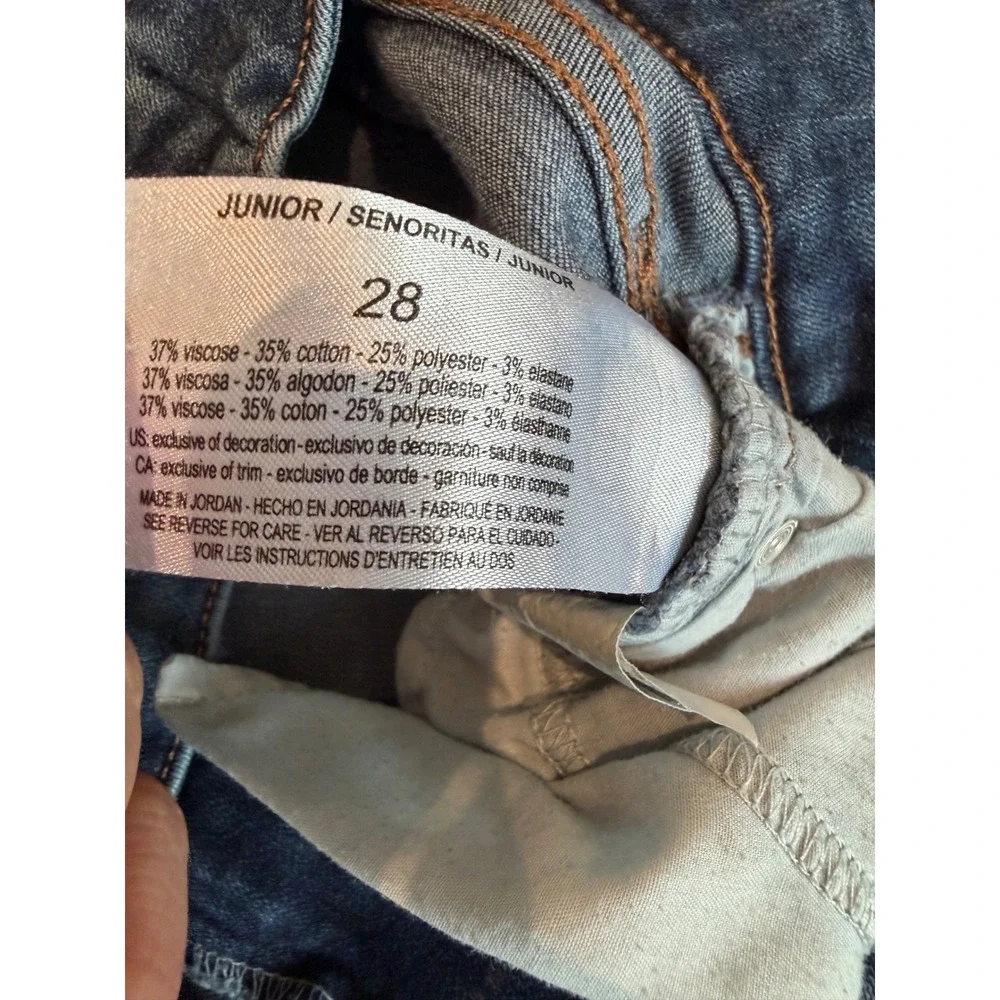 William Rast The Perfect Skinny Jeans Blue Denim Medium Wash Junior 28 JWRB069D